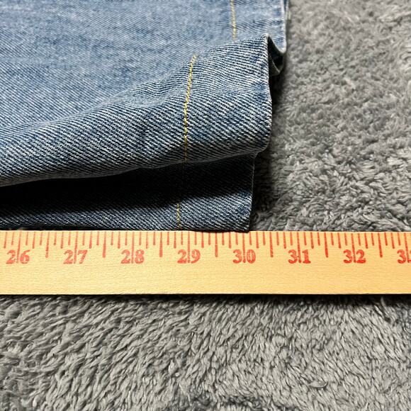7 for All Mankind Jeans Womens 29 Modern Dojo Trousers Baggy Flare Leg Blue ** - Picture 11 of 12
